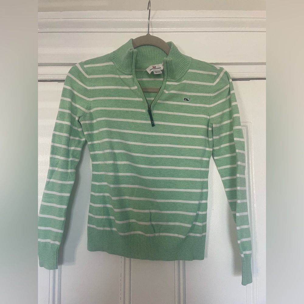 Vineyard Vines mint stripe sweater